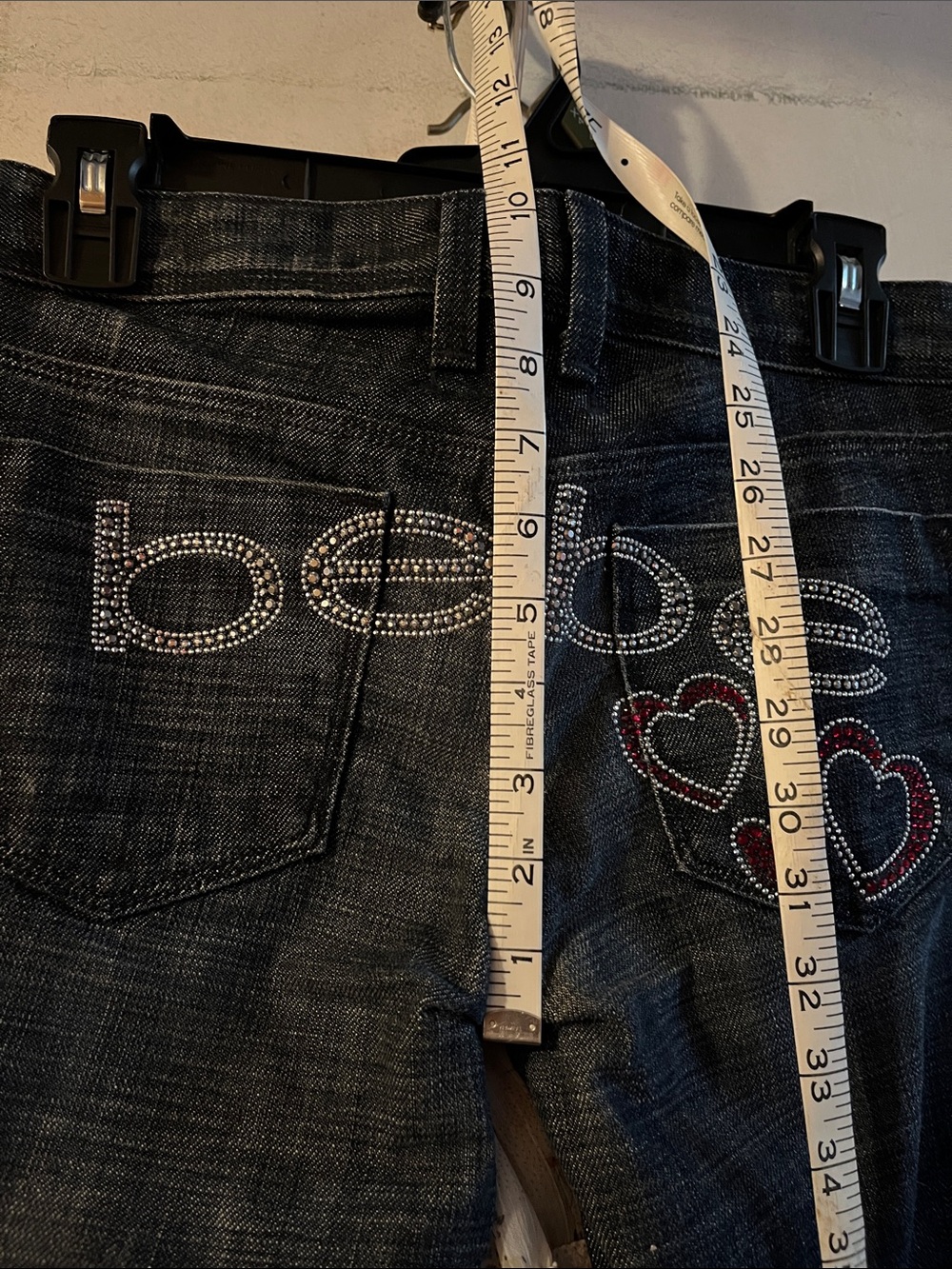 🎀🩷🎀🩷🎀🩷 BEBE RHINESTONE HEART JEANS🩷🎀🩷🎀🩷🎀🩷🎀 - Picture 8 of 9